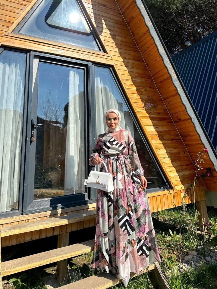 Sophia Desenli Elbise Lila