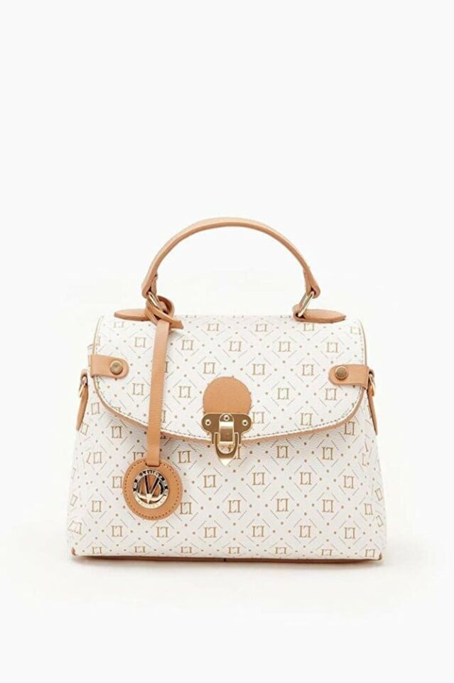 Lalin Üç Bölmeli El Çantası Bej